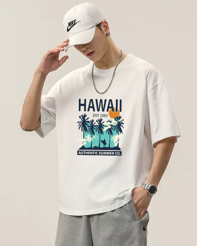 Rivorte™ Hawaii Baskılı T-Shirt