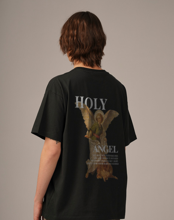 Rivorte™ Holy Angel Baskılı T-Shirt
